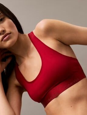 Calvin Klein Burgundy Racerback Bralette